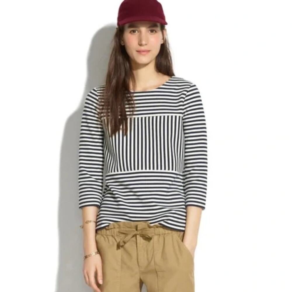 Madewell Women's Gallerist Ponte Striped Top XS